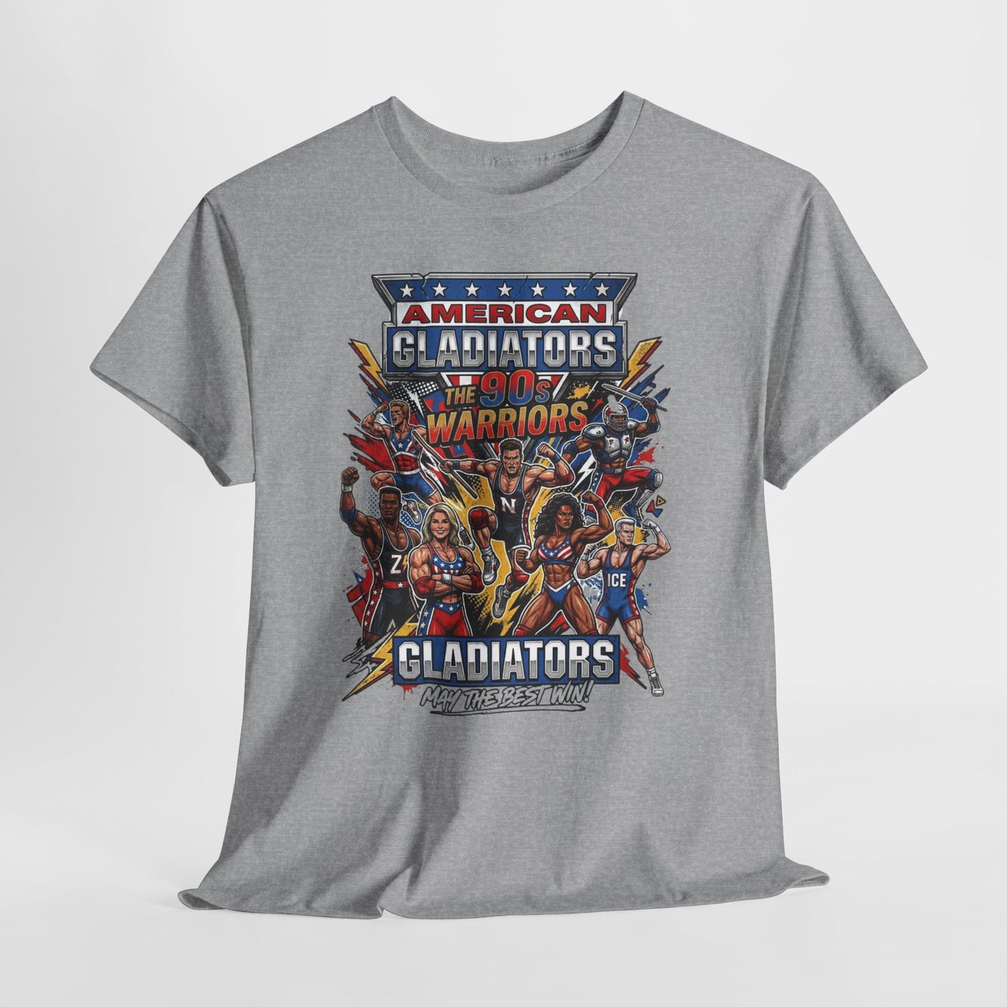 American Gladiators Retro Graphic Tee — Warriors Coliseum Design