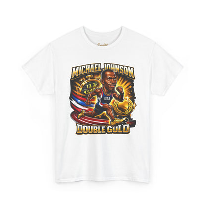 Michael Johnson 'Double Gold' Olympic Track Tribute Tee