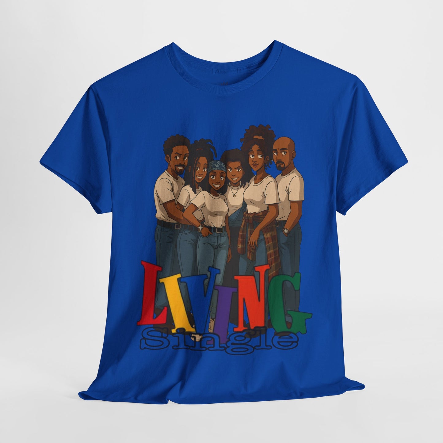 Living Single Unisex Heavy Cotton Tee - Nostalgic TV Show T-Shirt for Fans