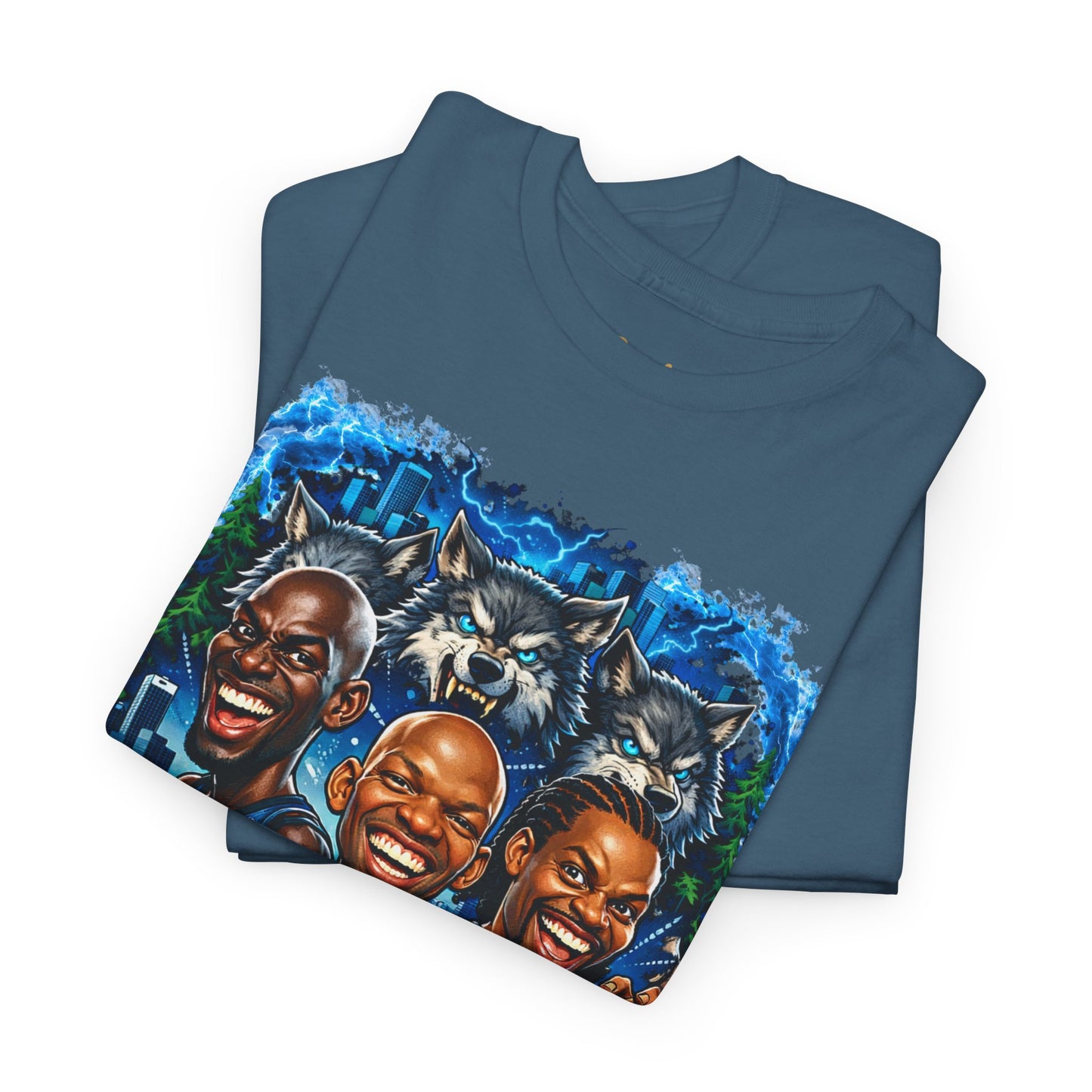 Timberwolves Legends T‑Shirt — Garnett, Cassell & Sprewell Retro Basketball Tee