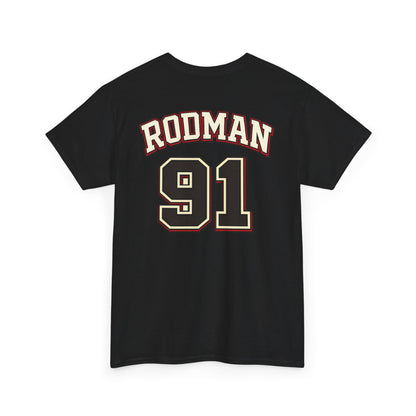Dennis Rodman 91 Basketball T-Shirt — Vintage Chicago Bulls Jersey Tee