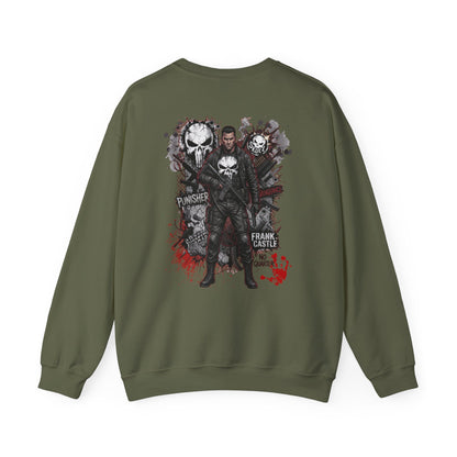 Punisher Graphic Crewneck Sweatshirt — Frank Castle Skull Design