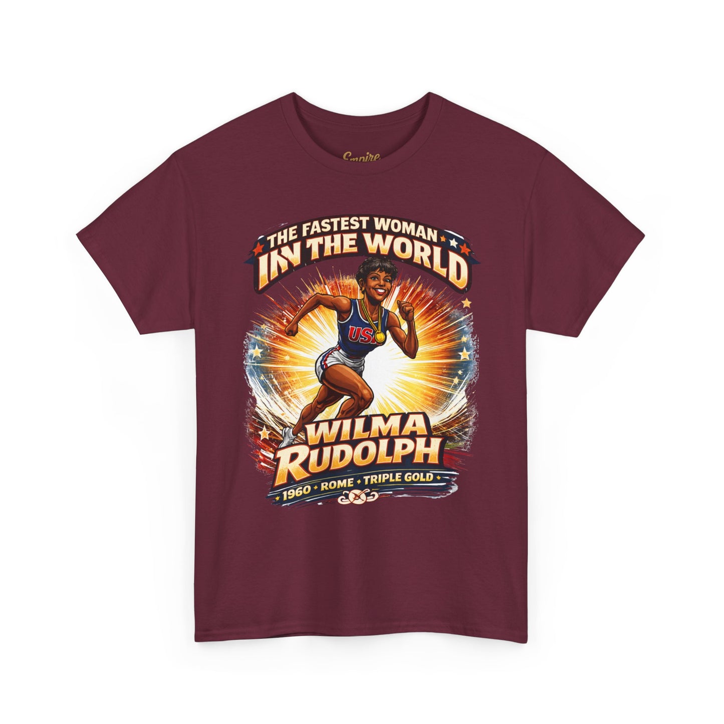 Wilma Rudolph “The Fastest Woman in the World” Graphic Tee – 1960 Rome Triple Gold Olympic Tribute Shirt