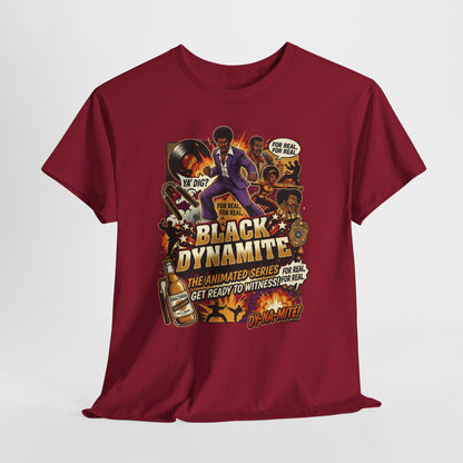Black Dynamite Graphic Tee — Vintage Blaxploitation Movie Poster Shirt