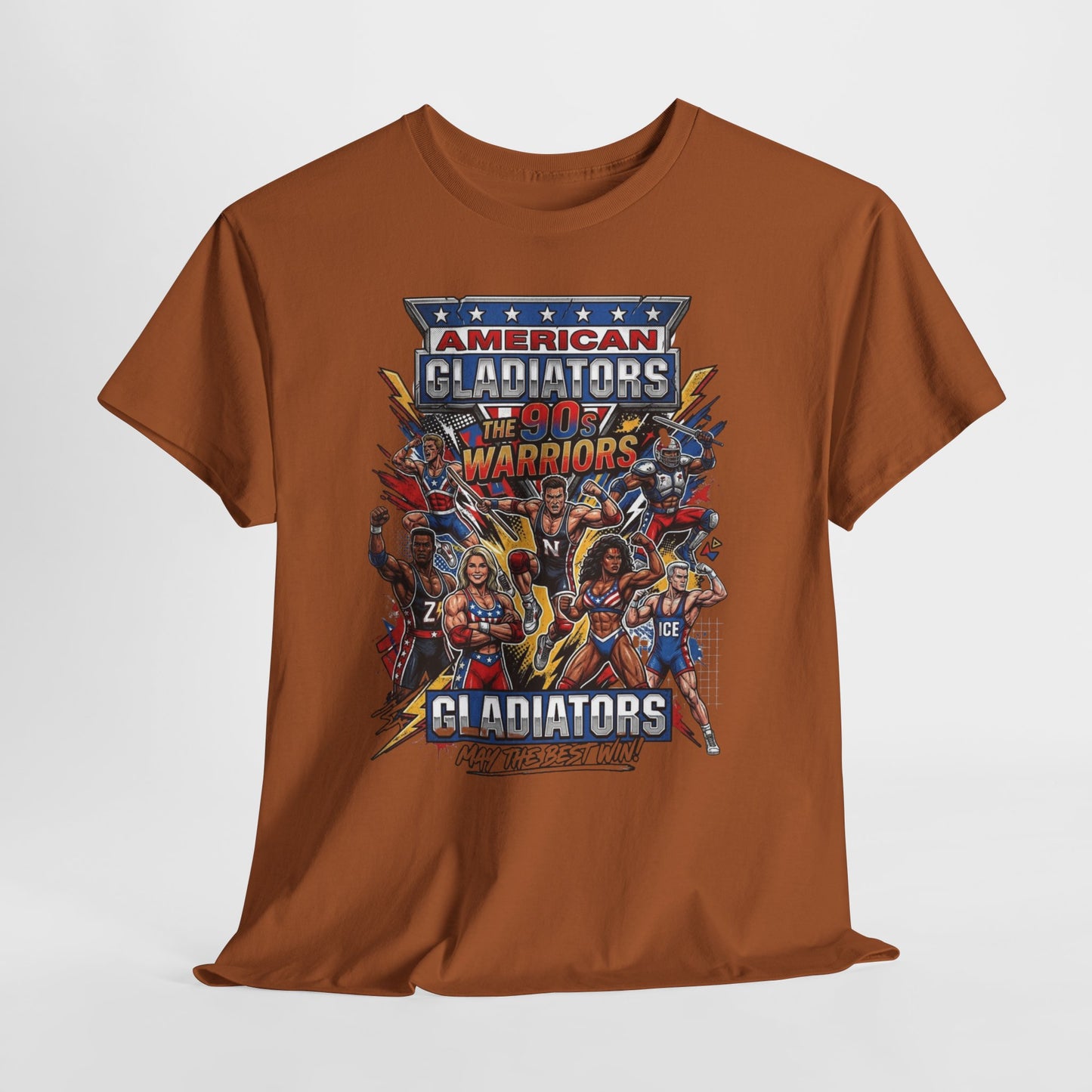 American Gladiators Retro Graphic Tee — Warriors Coliseum Design
