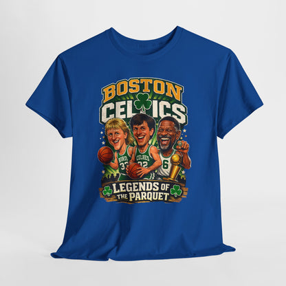 Boston Celtics "Legends of the Parquet" Tee - Retro Basketball Fan Shirt
