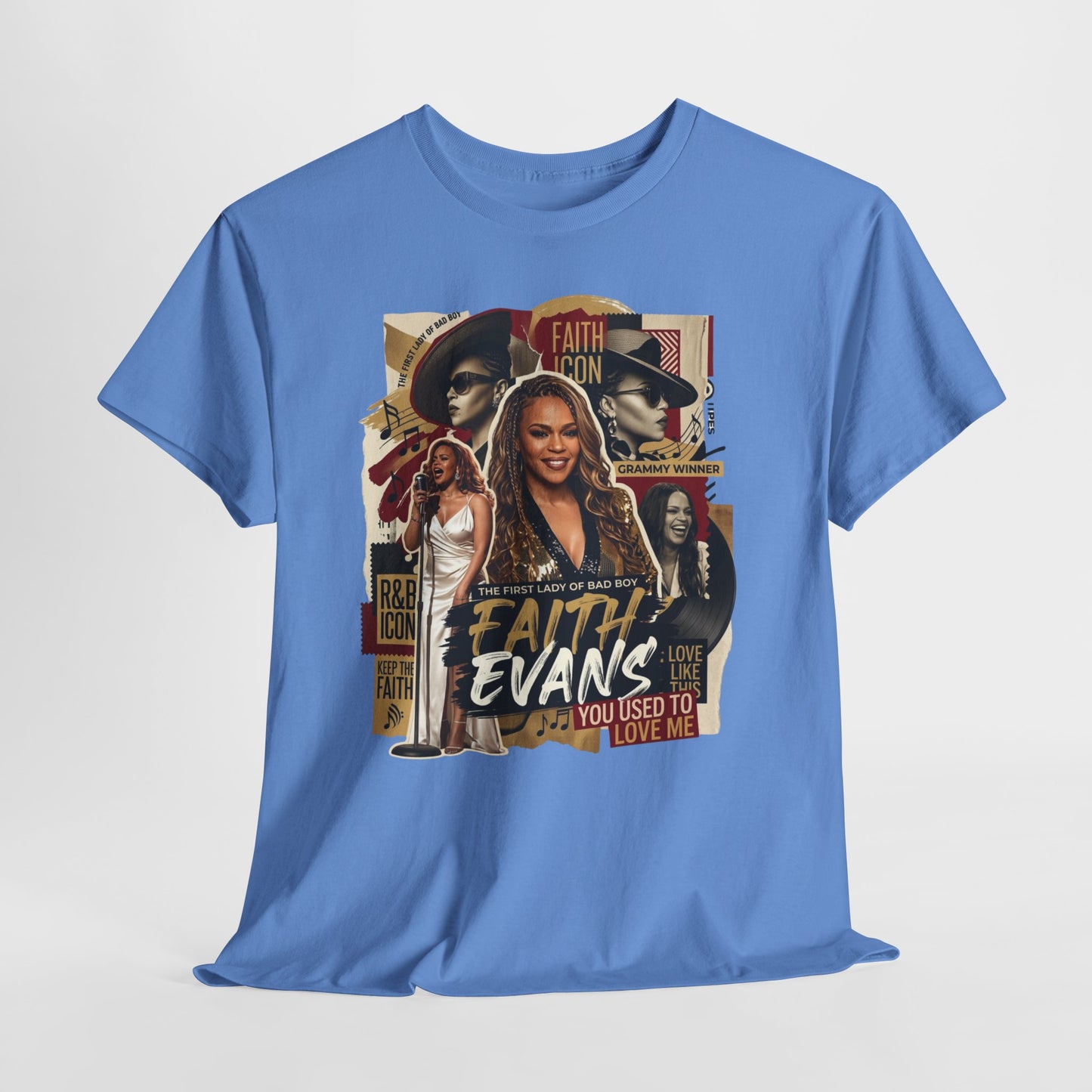 Faith Evans Vintage Collage T-Shirt — "You Used To" Music Tribute Tee