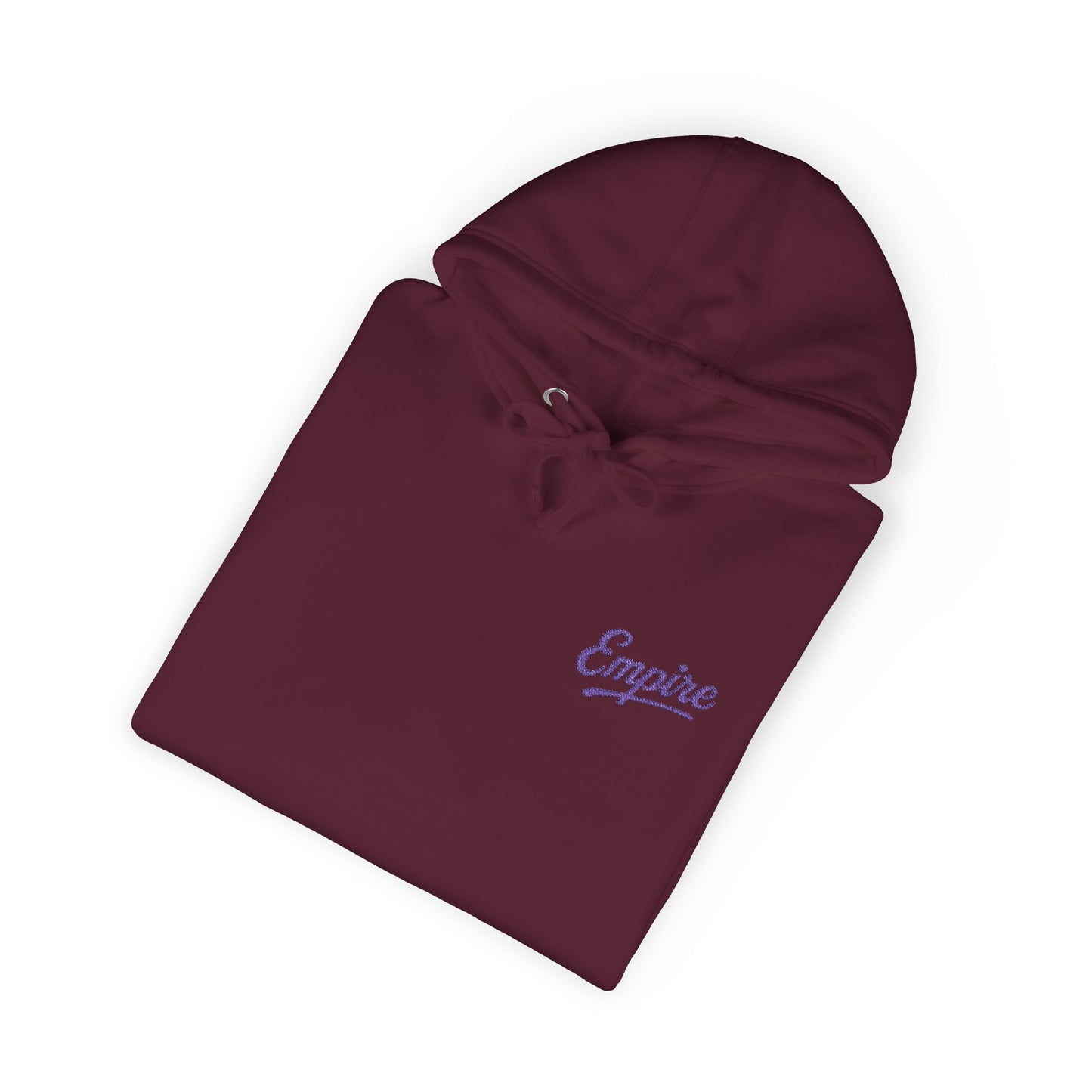 Empire Signature Embroidered Hoodie — Minimal Fleece with Purple 'Empire' Logo