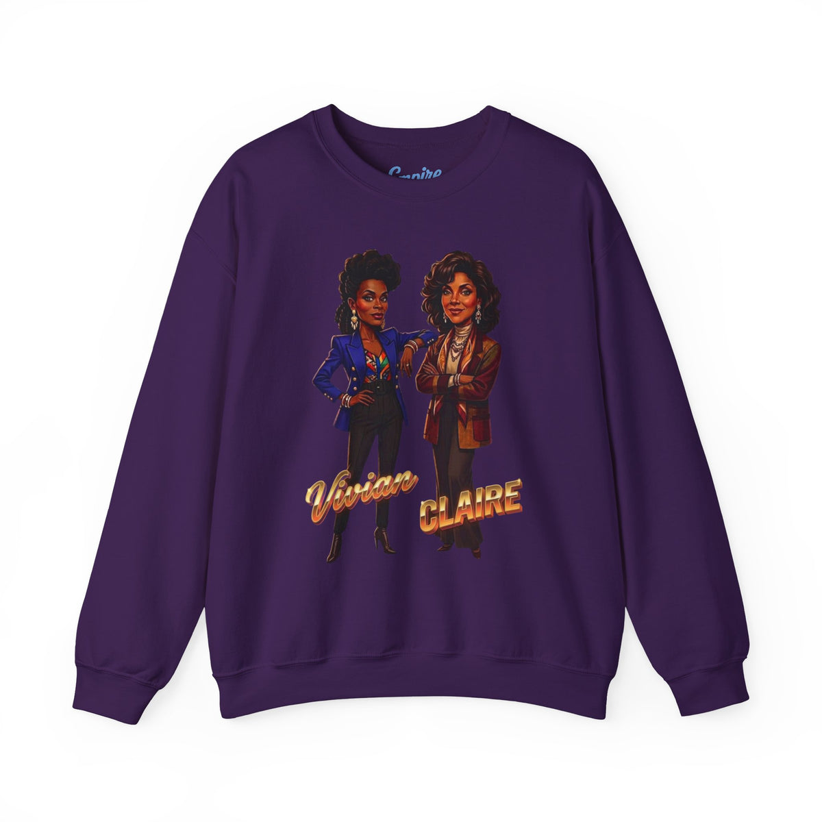 Vintage ‘Vivian & Claire’ 80s Style Cartoon Sisters Graphic Crewneck Sweatshirt