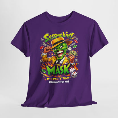 The Mask Graphic Tee — 'Ssssmokin!' Retro Movie Design