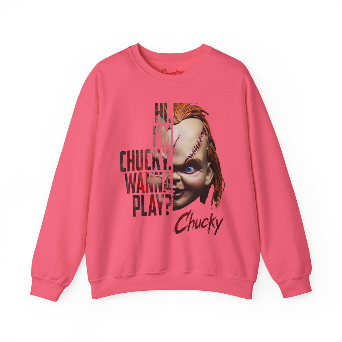 Chucky "Hi, I'm Chucky. Wanna Play?" Crewneck Sweatshirt