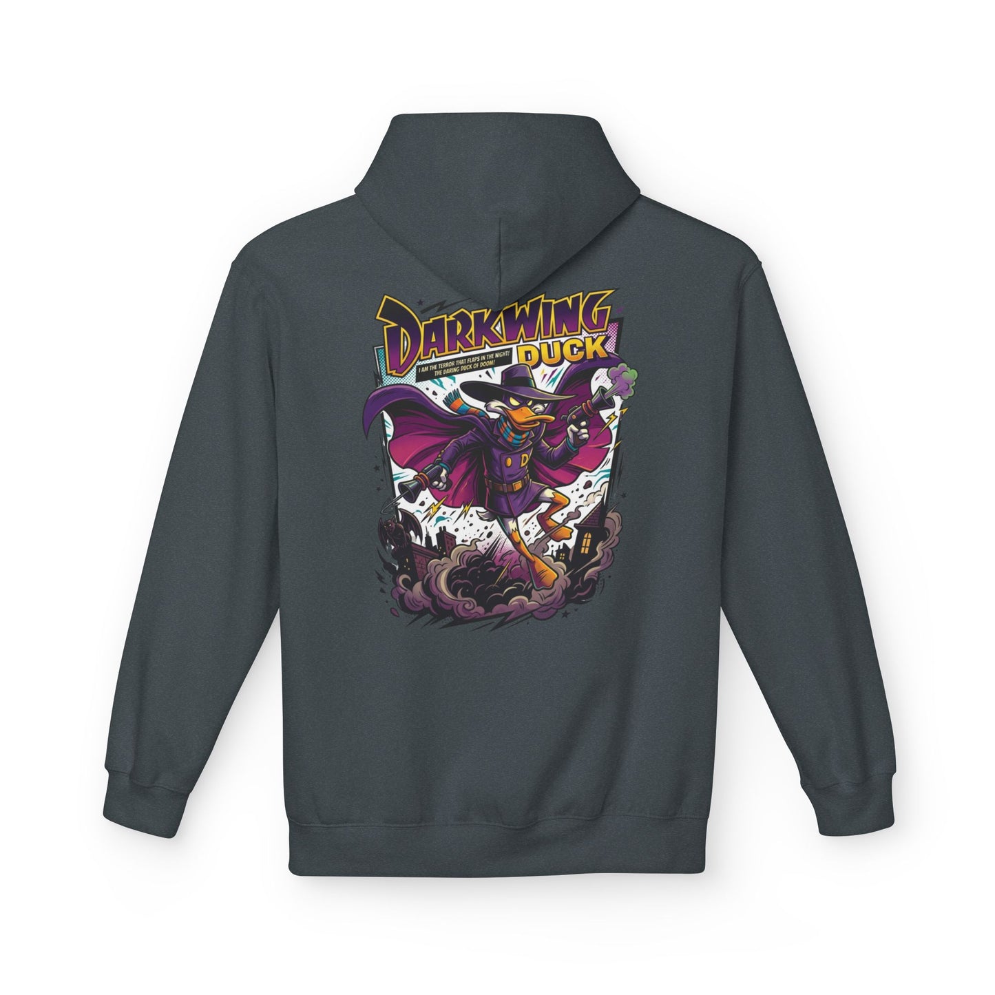 Retro Darkwing Duck Graphic Hoodie | 90s Cartoon Nostalgia
