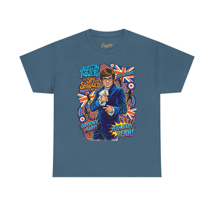 Austin Powers Retro Graphic Tee — "Yeah Baby!" Psychedelic 60s Pop Art T-Shirt