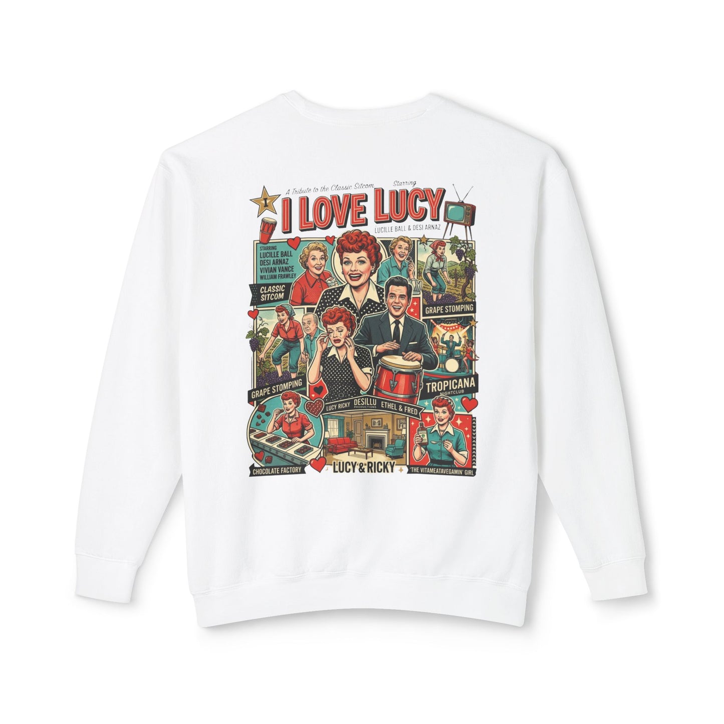 I Love Lucy Vintage Collage Sweatshirt