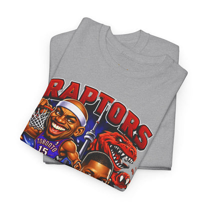 Raptors Basketball Tee — Vintage Cartoon Players Graphic Shirt