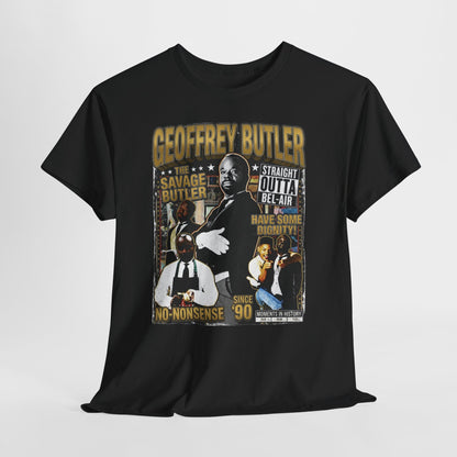Geoffrey Butler Graphic Tee — "Savage Butler" Vintage Sitcom Tribute T-Shirt