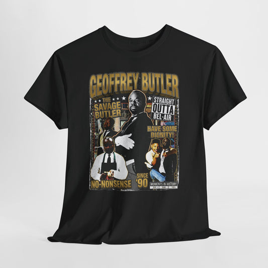 Geoffrey Butler Graphic Tee — "Savage Butler" Vintage Sitcom Tribute T-Shirt