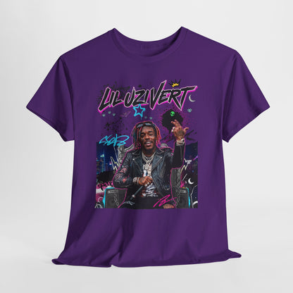 Lil Uzi — Retro Neon Rap Portrait T-Shirt