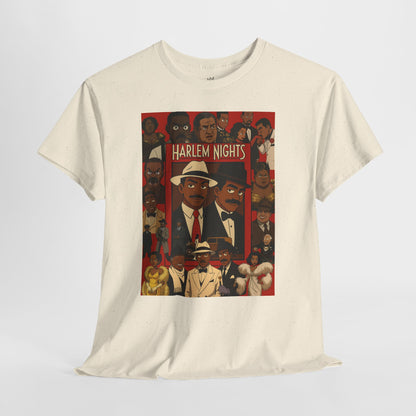 Harlem Nights Unisex Heavy Cotton Tee - Vintage Style Graphic T-Shirt for Movie Lovers