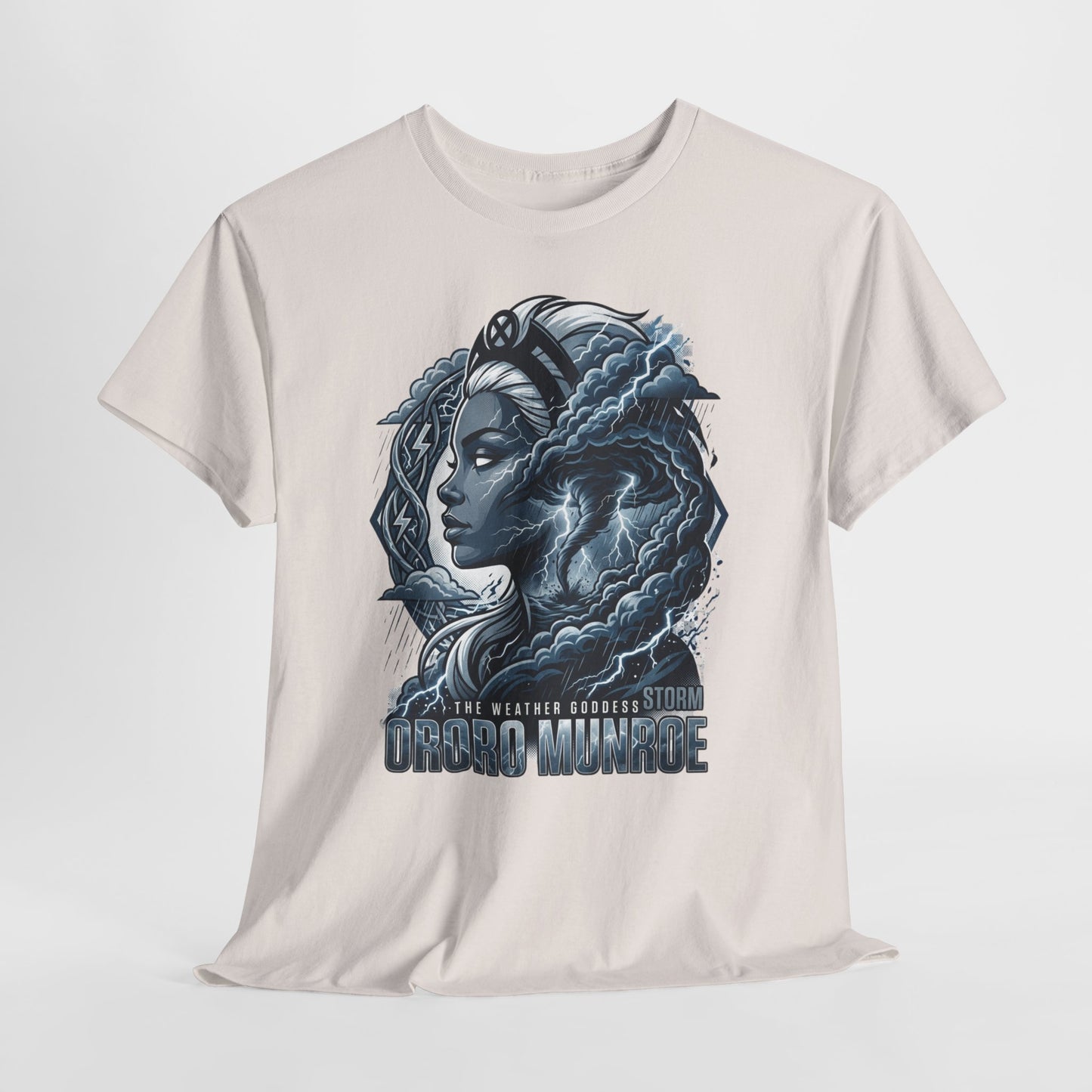 Storm Goddess Graphic Tee — Sci‑Fi Portrait T-Shirt