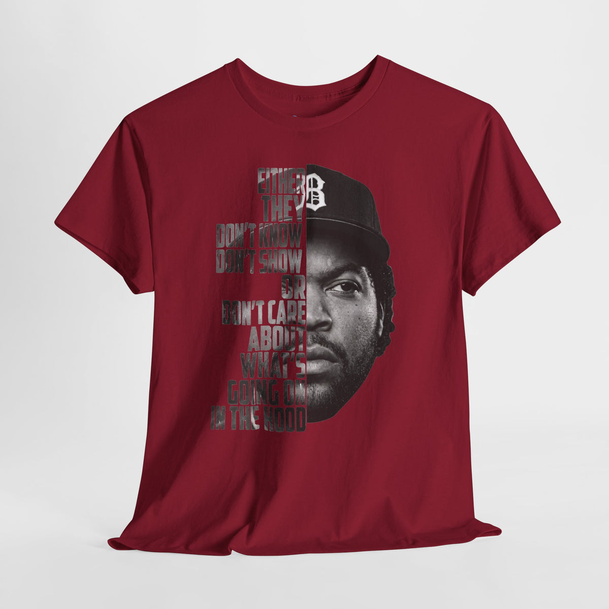 Boyz N The Hood Doughboy Half-Face Portrait with Bold Typography "Either They Don’t Know/Don’t Show"