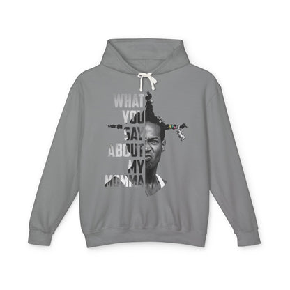 Loc Dog Graphic Hoodie — "What You Say About My Momma" Bold Portrait Pullover