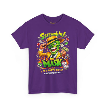 The Mask Graphic Tee — 'Ssssmokin!' Retro Movie Design