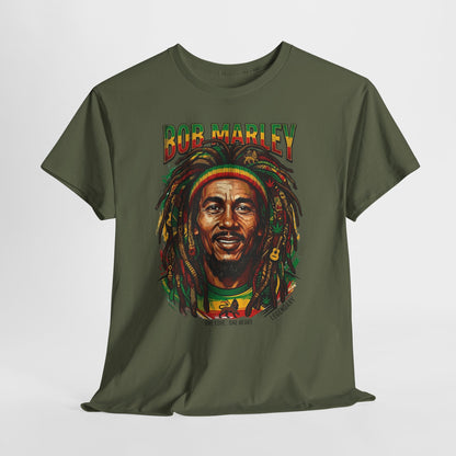 Reggae Legend Portrait Tee - Vintage Rasta Music Graphic T-Shirt