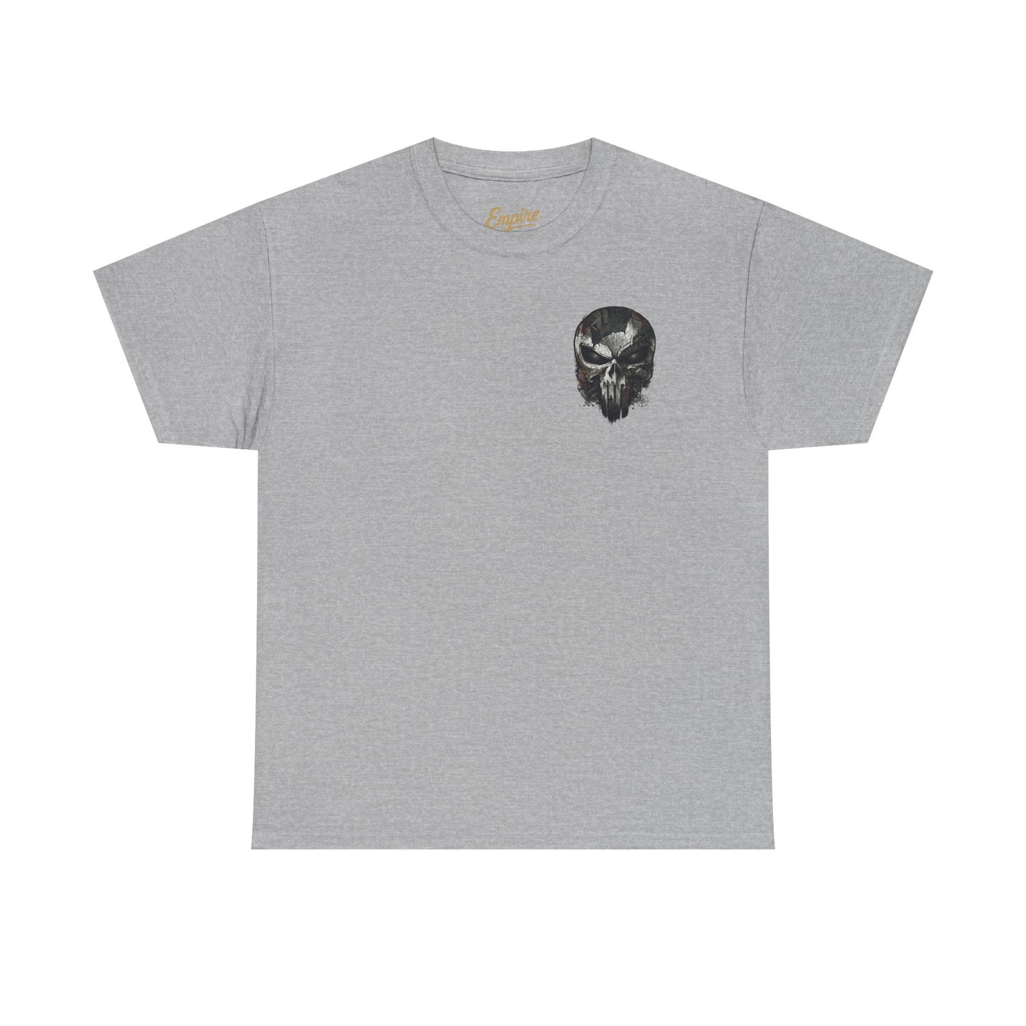 Punisher Graphic Tee — Skull Logo Front & The Punisher Portrait Back