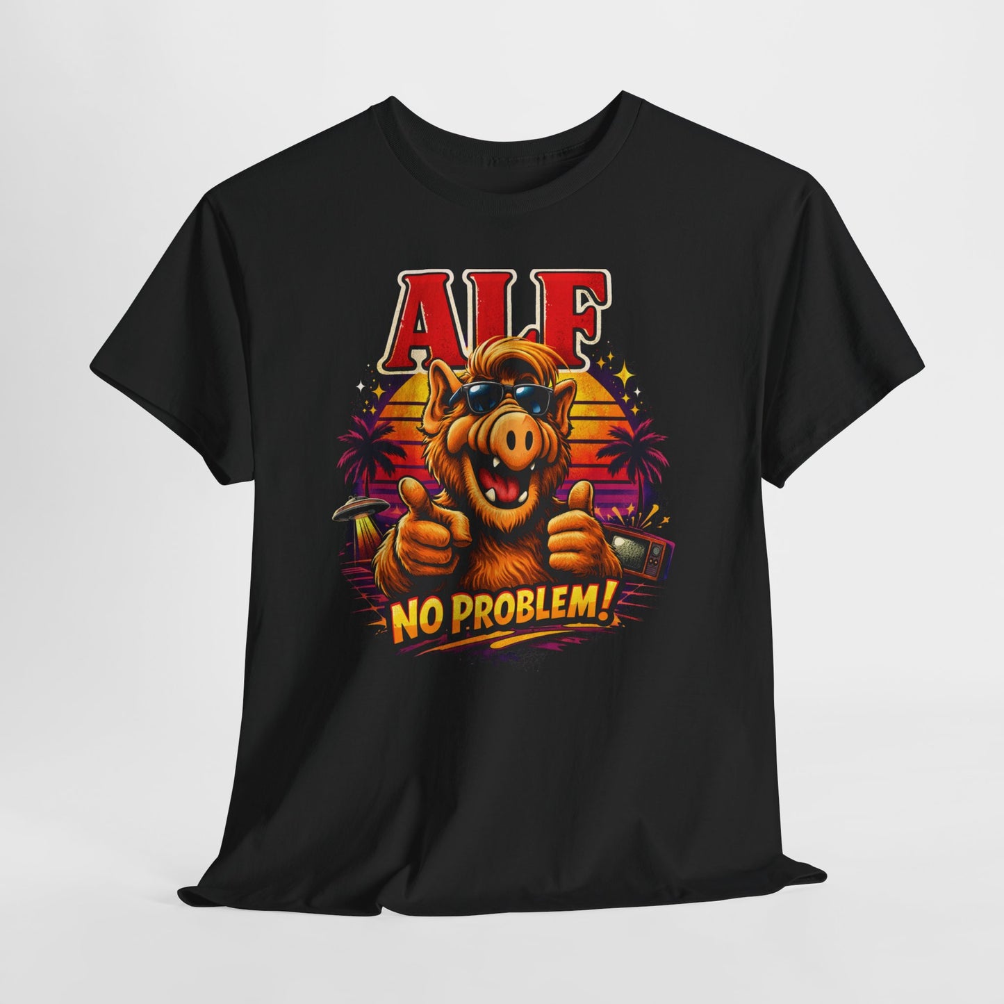 ALF “No Problem!” Graphic Tee — Retro 80s TV Character T-Shirt