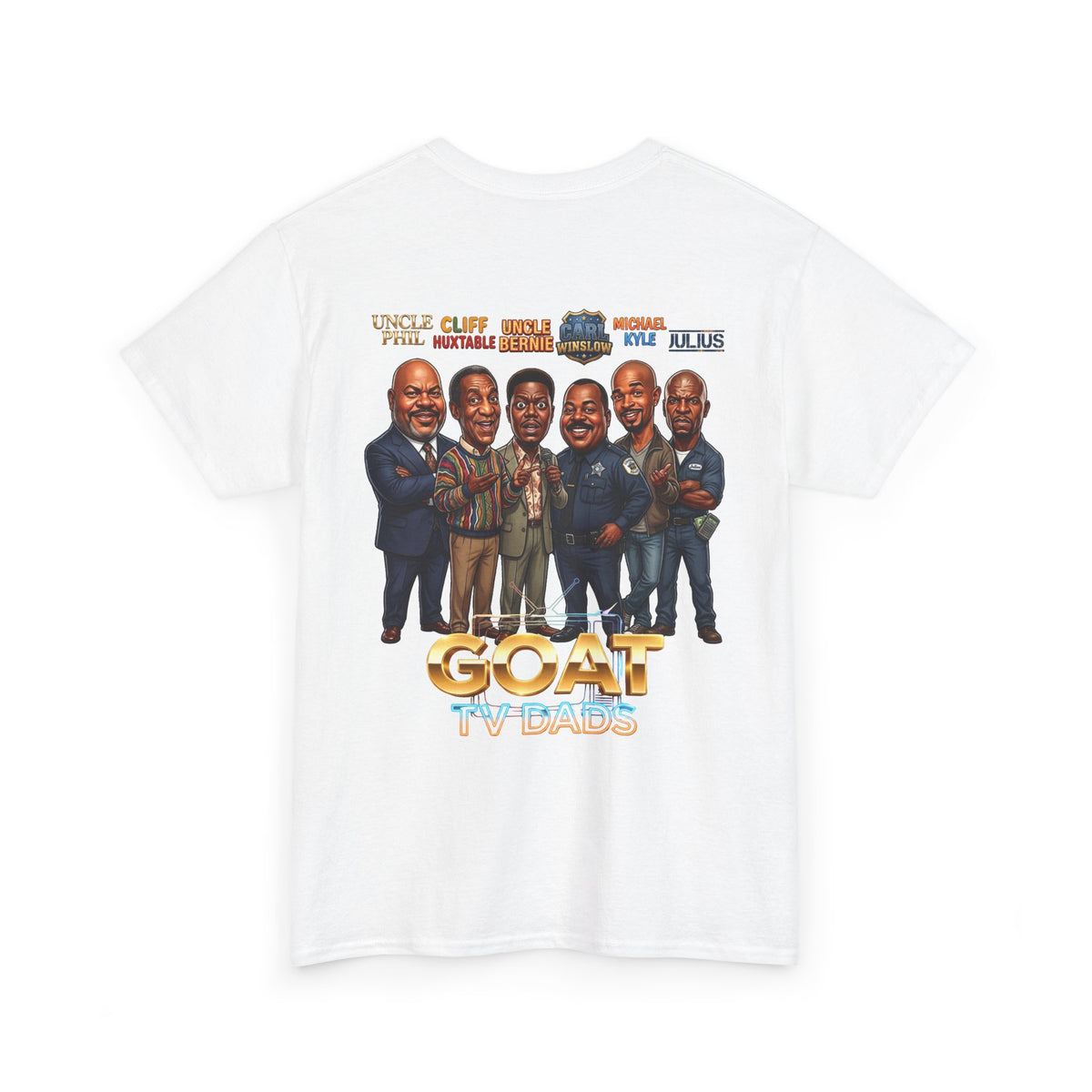 GOAT TV Dads T-Shirt — Caricature TV Fathers Reunion Tee