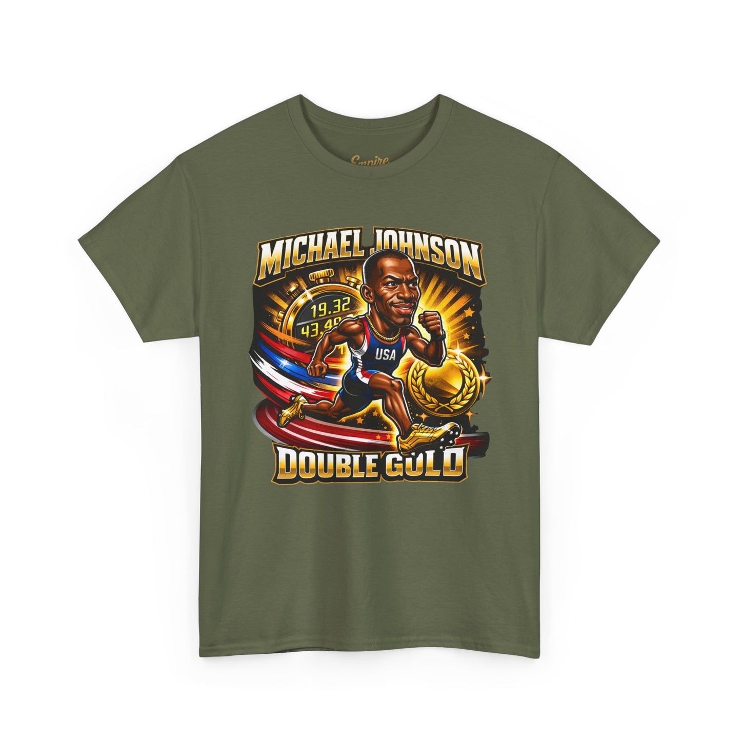 Michael Johnson 'Double Gold' Olympic Track Tribute Tee