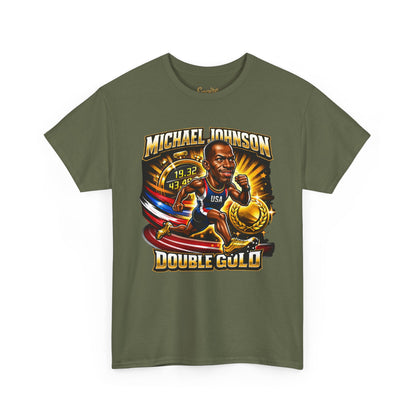 Michael Johnson 'Double Gold' Olympic Track Tribute Tee