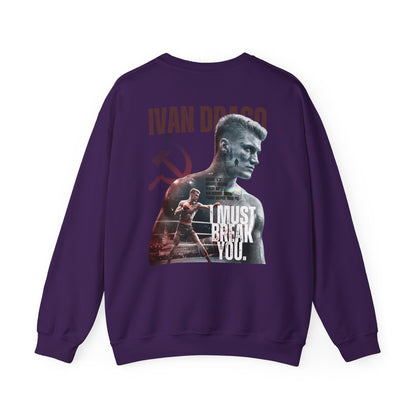 Ivan Drago Crewneck Sweatshirt – 'I Must Break You' Boxing Tribute