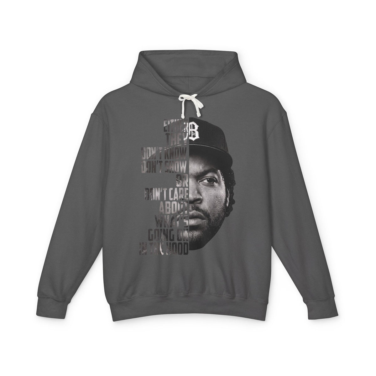 Boyz N the Hood Doughboy Hoodie — 'Either They Don't Know...' Vintage Half-Face Graphic Hoodie