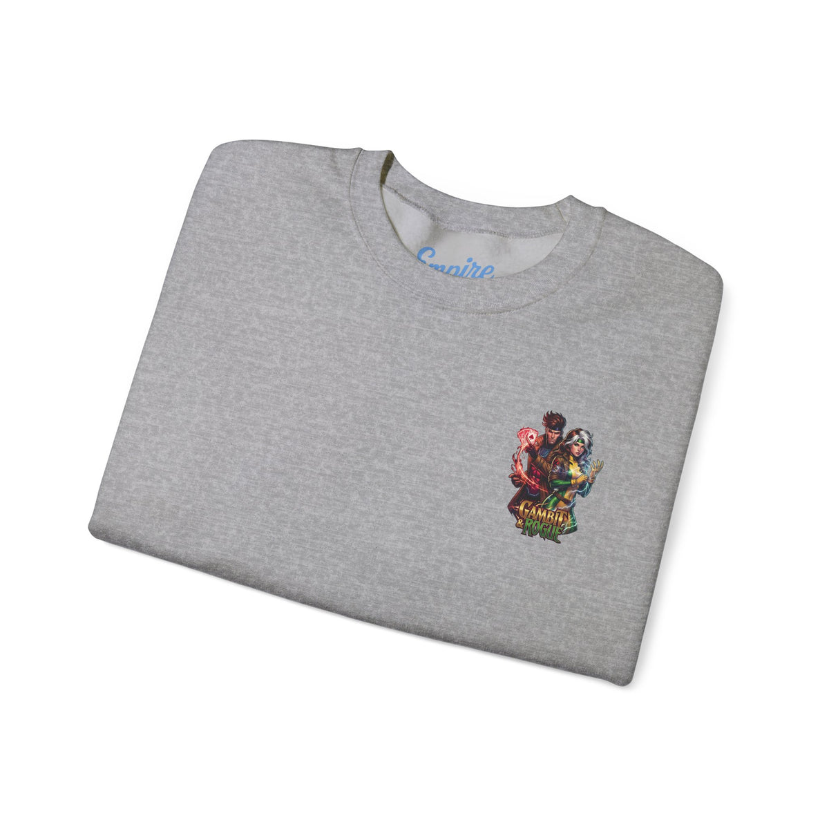Gambit & Rogue Graphic Crewneck Sweatshirt — X-Men Comic Retro Art