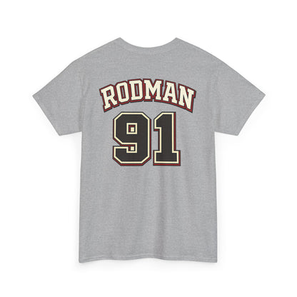 Dennis Rodman 91 Basketball T-Shirt — Vintage Chicago Bulls Jersey Tee