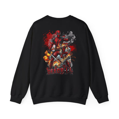 Deadpool Graphic Sweatshirt – Comic Superhero Crewneck
