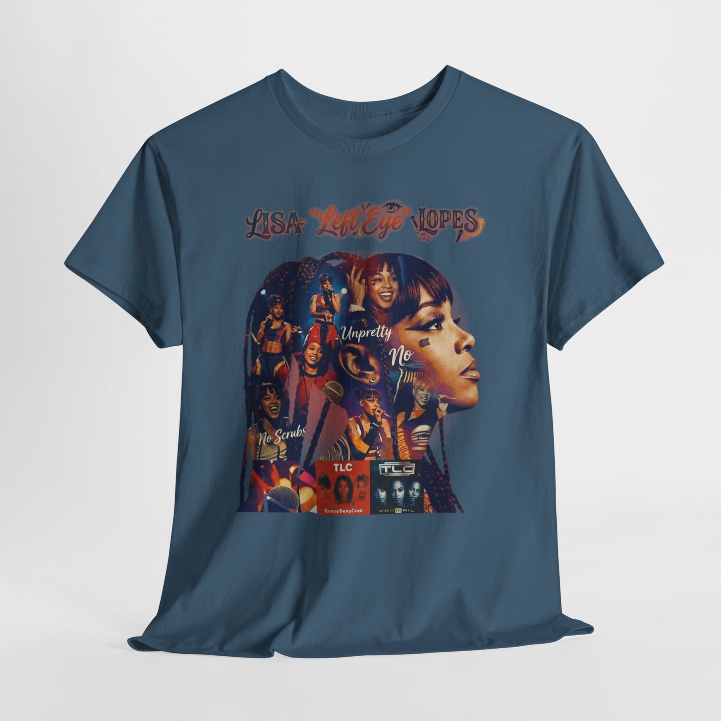 Lisa 'Left Eye' Lopes Tribute T-Shirt — Retro Collage Hip-Hop Tee