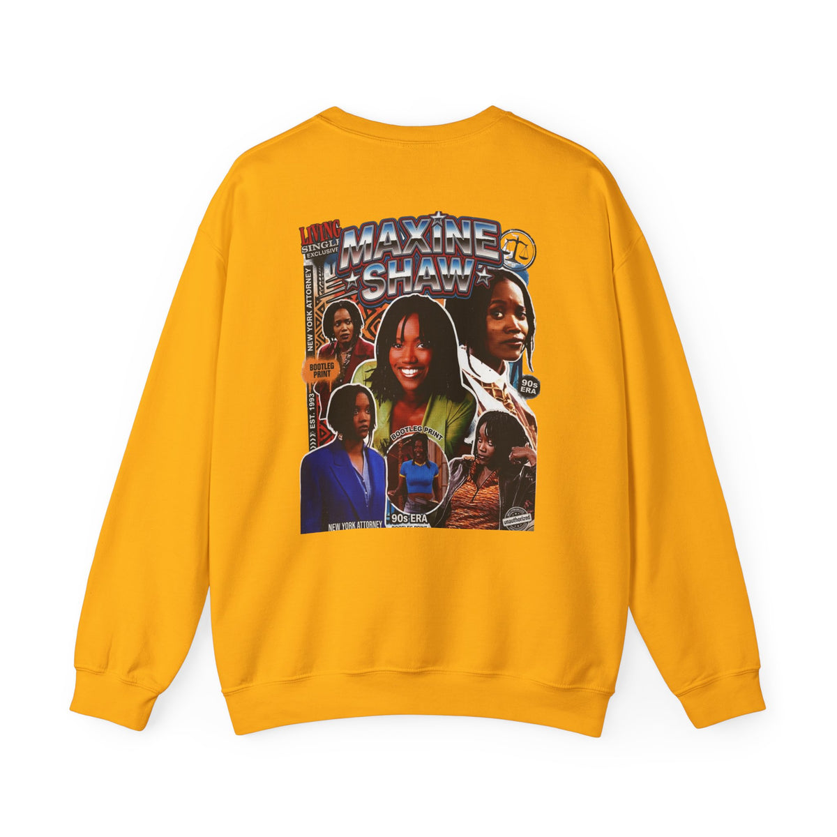 Maxine Shaw 'LIVING Single' Retro TV Sitcom Graphic Crewneck Sweatshirt