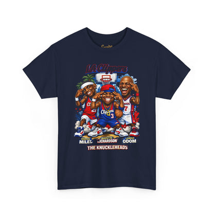 LA Clippers Cartoon Roster Tee — "The Knuckleheads" Team Graphic T-Shirt
