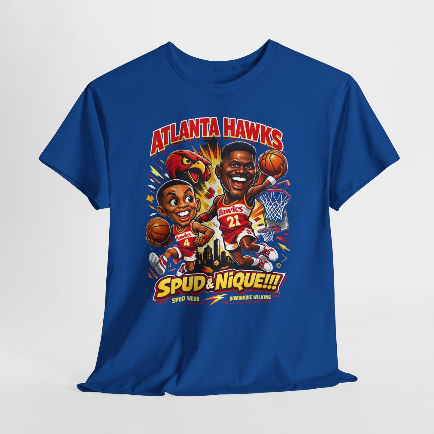 Atlanta Hawks 'Spud & Nique' Graphic Tee — Retro Basketball Fans Shirt