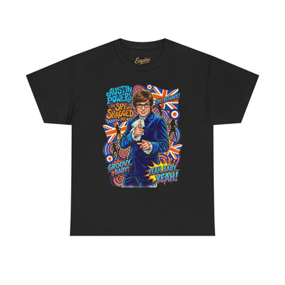 Austin Powers Retro Graphic Tee — "Yeah Baby!" Psychedelic 60s Pop Art T-Shirt