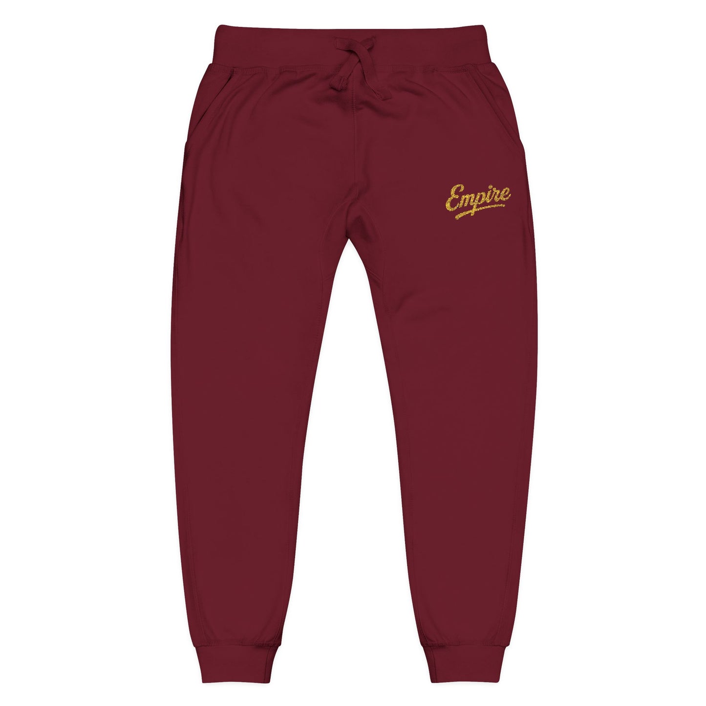 EMPIRE Unisex Fleece Sweatpants with Embroidered Design