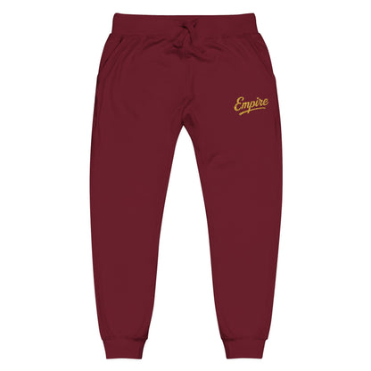 EMPIRE Unisex Fleece Sweatpants with Embroidered Design