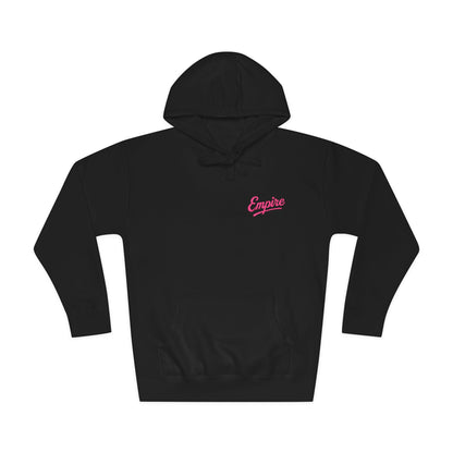 Empire Signature Embroidered Hoodie — Minimal Fleece with Pink 'Empire' Logo