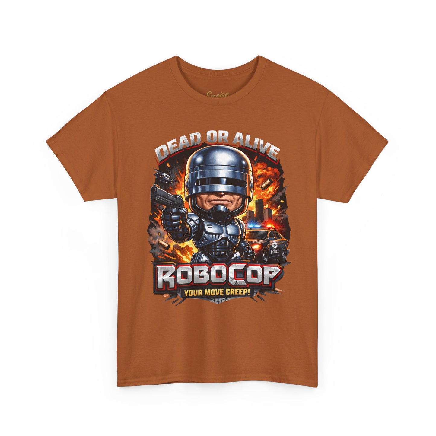 Robocop Graphic Tee — Retro Action Movie Shirt ("Your Move Creep")