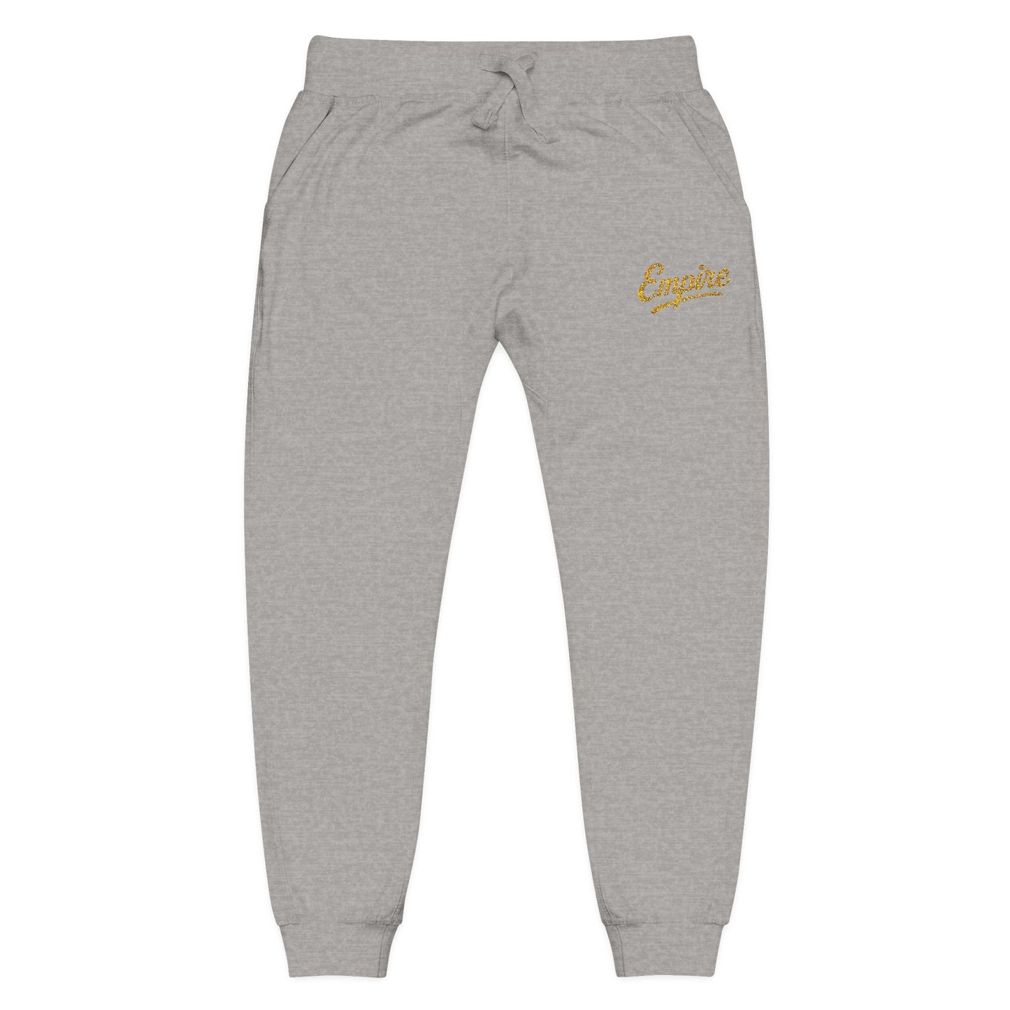 EMPIRE Unisex Fleece Sweatpants with Embroidered Design