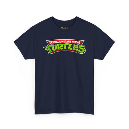 Teenage Mutant Ninja Turtles Graphic Tee — Retro TMNT Logo & Group Back Print