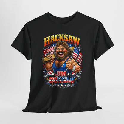 Jim Duggan “Hacksaw” Graphic Tee – Retro Wrestling Fan Shirt